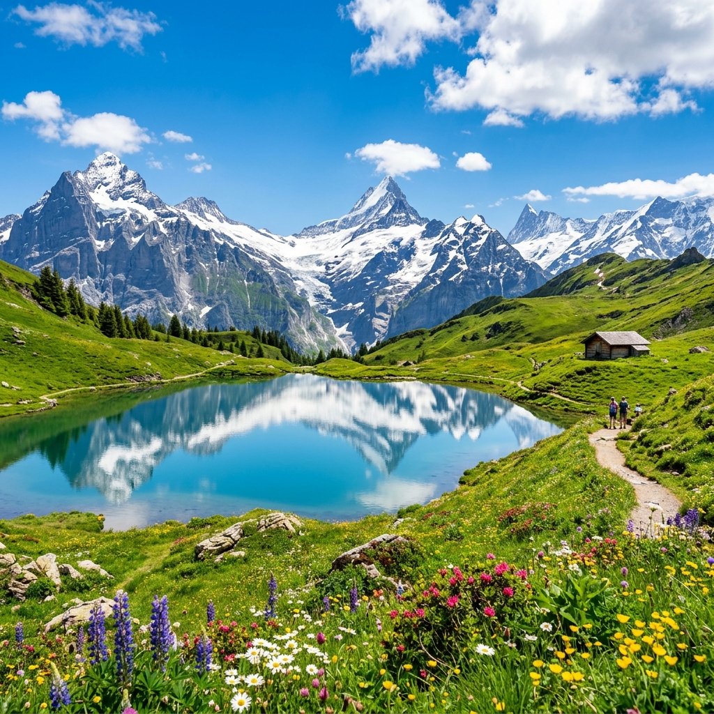 Swiss Alps Premium — majestic mountain scenery and luxury chalets
